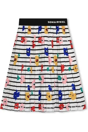 Sonia Rykiel Enfant Floral-print pleated maxi skirt