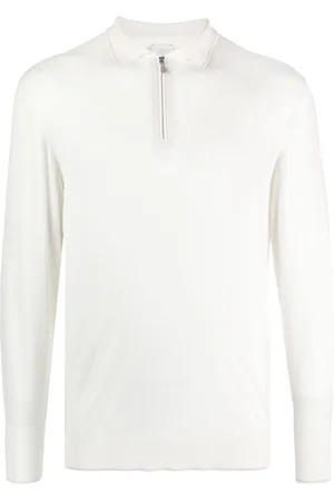 ELEVENTY Half-zip wool polo shirt