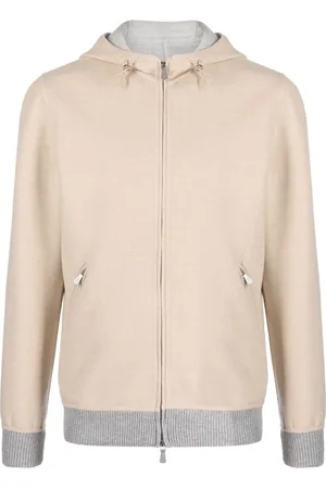 ELEVENTY Contrasting-trim wool hooded jacket