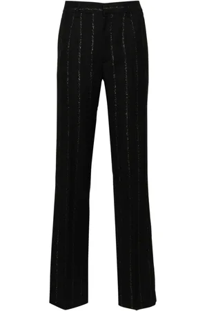 Alessandra Rich Lurex pinstriped trousers