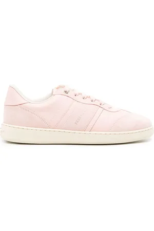 Salvatore Ferragamo Debossed-logo suede-leather trainers