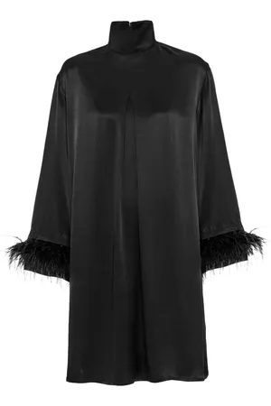 Sleeper Feather-trim minidress