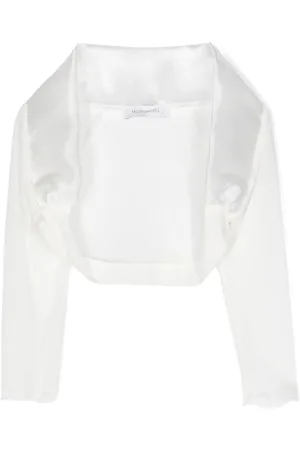 MONNALISA Shawl-collar cropped jacket