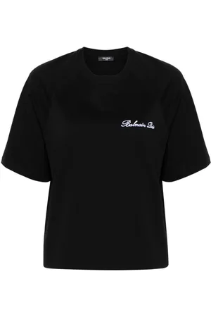 Balmain Logo-embroidered cotton T-shirt
