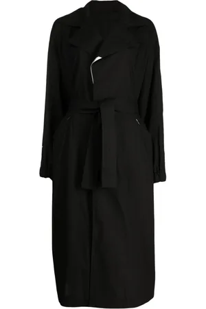 YOHJI YAMAMOTO Belted cotton trench coat
