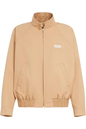 Marni Logo-patch cotton bomber jacket