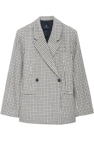 ANINE BING Kaia check-pattern blazer