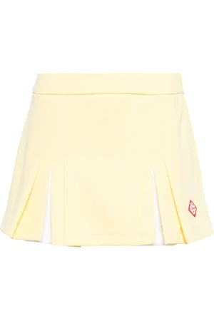 Casablanca Logo-embroidered pleated miniskirt