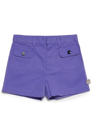 Nº21 Logo-tag cotton shorts