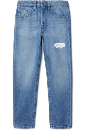 OFF-WHITE Paint Graphic straight-leg jeans