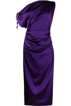 TALBOT RUNHOF Gathered satin minidress
