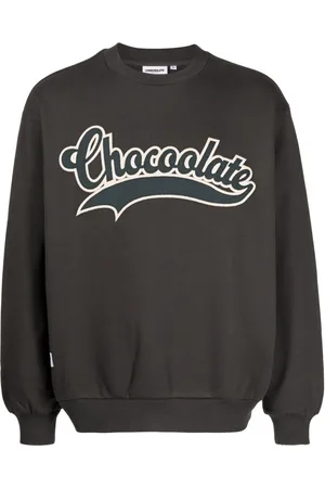 Chocoolate Logo-appliqué jersey-texture sweatshirt