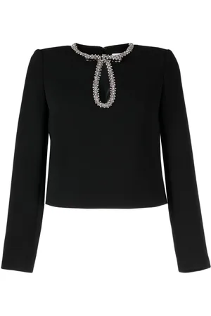 Self-Portrait Crystal-embellished cut-out top