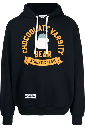 Chocoolate Graphic-print jersey-texture hoodie