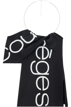 Courrèges Logo-print organic-cotton top