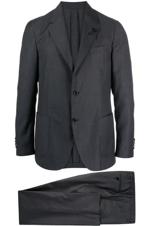 LARDINI Checked peak-lapels single-breasted suit