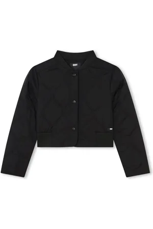 DKNY Band-collar buttoned padded jacket