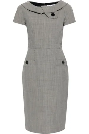 Dior 2010s houndstooth wool dress