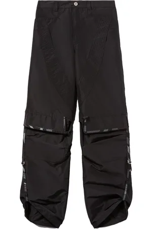 Puccini Patterned-trim taffeta cargo trousers