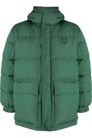 Maison Kitsuné Fox-patch hooded padded coat