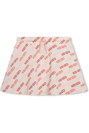 Kenzo Logo-print piqué cotton skirt