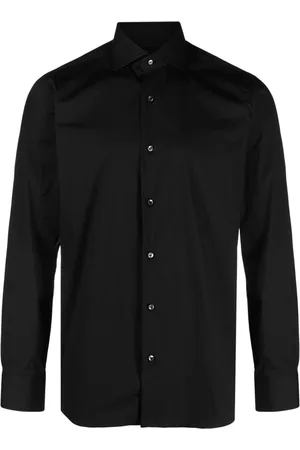 BARBA Spread-collar button-down shirt