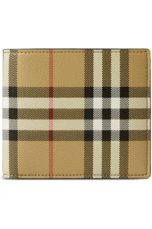 Burberry Vintage Check bifold leather wallet