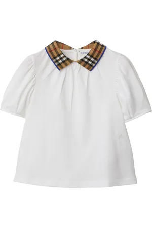 Burberry Check-collar cotton polo shirt