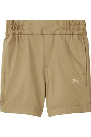 Burberry Equestrian Knight-embroidered cotton shorts
