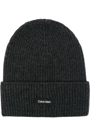 Calvin Klein Logo-patch ribbed beanie