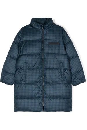 Emporio Armani Houndstooth-print quilted jacket