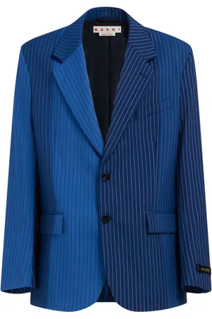 Marni Two-tone pinstriped wool blazer