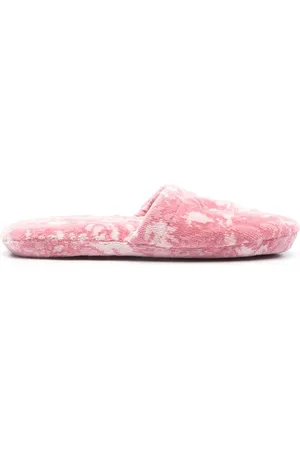 VERSACE Jacquard cotton-blend slippers
