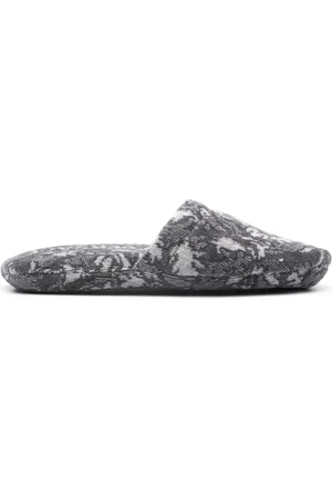 VERSACE Jacquard cotton-blend slippers