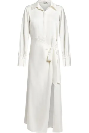 Simkhai Samba tie-fastening satin shirtdress
