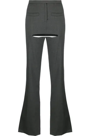 Courrèges Cut-out tailored wool trousers