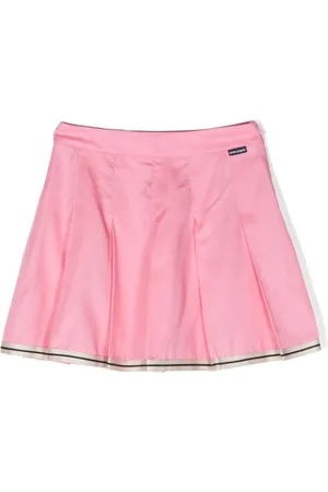 Palm Angels Stripe-trim pleated miniskirt