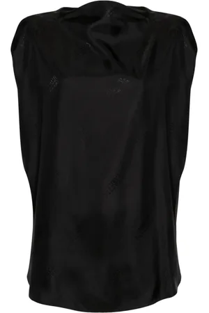 Maison Margiela Numbers-motif sleeveless blouse