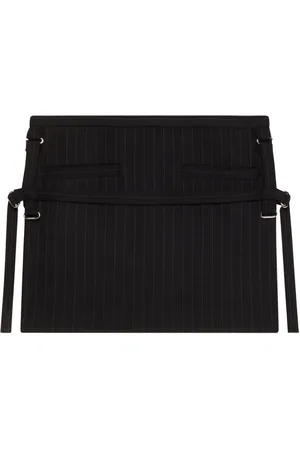 Courrèges Pinstriped virgin wool mini skirt