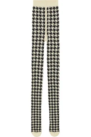 Burberry Herringbone-print cotton-blend tights