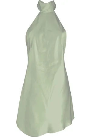 Michelle Mason Halterneck silk minidress