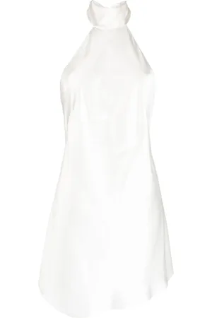 Michelle Mason Halterneck silk minidress
