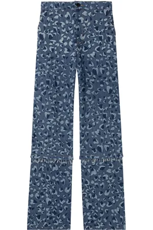 AZ FACTORY Linda leopard-print wide-leg trousers
