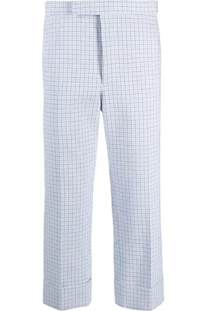 Thom Browne Backstrap-detail checked tailored trousers