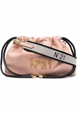 Nº21 Logo-plaque drawstring clutch bag