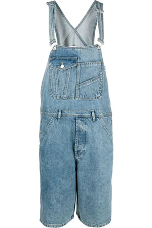 Moschino Wide-leg denim dungarees