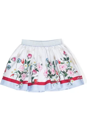 MONNALISA Floral-print flared skirt