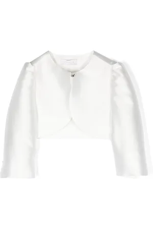 MONNALISA Crew-neck cropped jacket