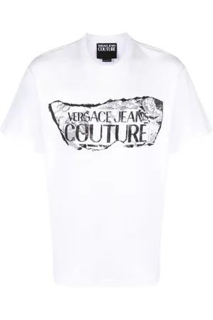 VERSACE Logo-print cotton T-shirt