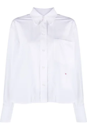 Victoria Beckham Logo-embroidered poplin shirt